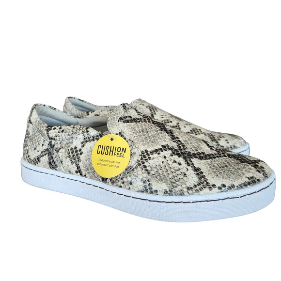 Clarks Women's Pawley Bliss Sneaker, Taupe Snake Synthetic, 7 M US - Picture 1 of 7